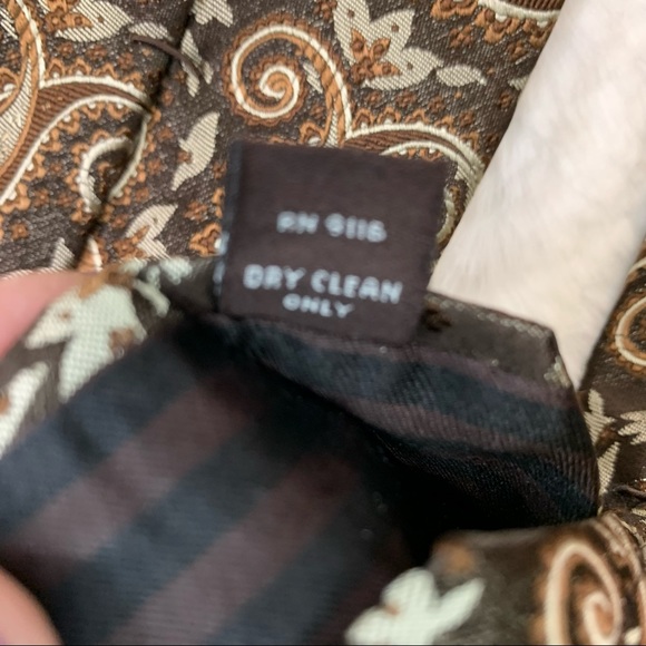 Black Brown 1826 100% Silk Necktie Brown Paisley NWOT - Picture 6 of 7